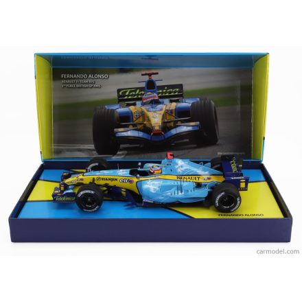 Minichamps RENAULT F1 R25 TEAM MILD SEVEN RENAULT N 1 WORLD CHAMPION 2nd BRITISH SILVERSTONE GP 2005 FERNANDO ALONSO