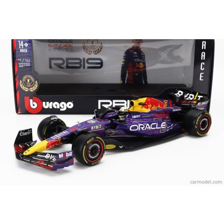 Burago RED BULL F1 RB19 TEAM ORACLE RED BULL RACING N 1 WORLD CHAMPION WINNER LAS VEGAS USA GP 2023 MAX VERSTAPPEN