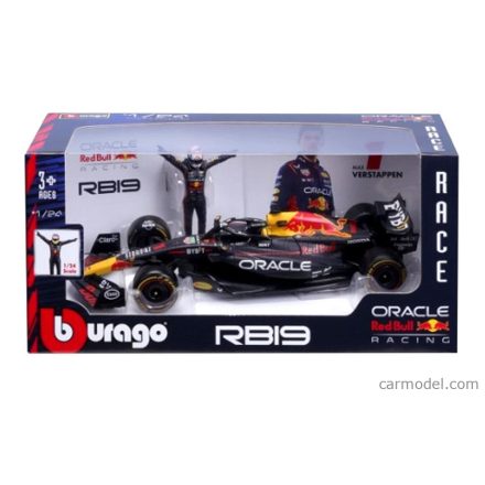 Burago RED BULL F1 RB19 TEAM ORACLE RED BULL RACING N 1 WORLD CHAMPION SEASON 2023 MAX VERSTAPPEN