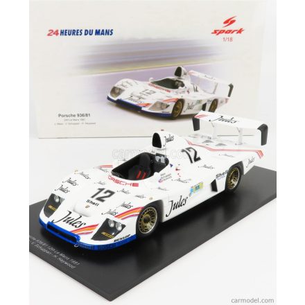 SPARK-MODEL PORSCHE 936/81 TEAM PORSCHE SYSTEM N 12 24h LE MANS 1981 J.MASS - V.SCHUPPAN - H.HAYWOOD