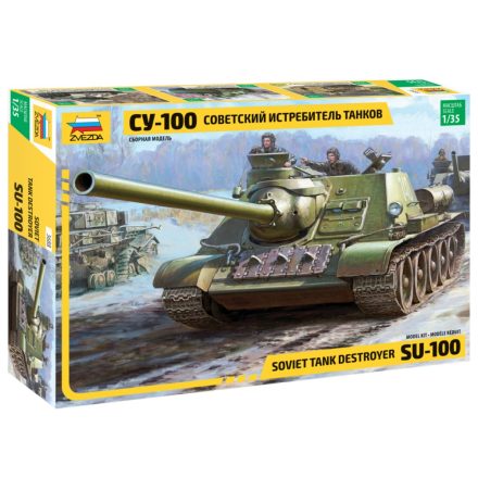 Zvezda Soviet SU-100 tank Destroyer makett