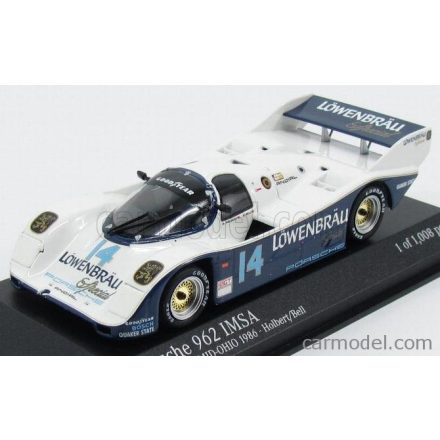 Minichamps PORSCHE 962 TEAM LOWENBRAU HOLBERT RACING N 14 WINNER IMSA 500Km MID-OHIO 1986 HOLBERT - BELL