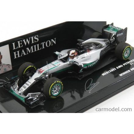 Minichamps MERCEDES F1 W07 HYBRID AMG PETRONAS N 44 WINNER ABU DHABI GP 2016 LEWIS HAMILTON