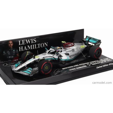 Minichamps MERCEDES F1 W13E TEAM MERCEDES-AMG PETRONAS F1 N 44 2nd HUNGARIAN GP 2022 LEWIS HAMILTON