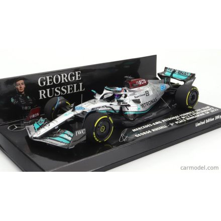 Minichamps MERCEDES F1 W13E TEAM MERCEDES-AMG PETRONAS F1 N 63 3rd HUNGARIAN GP 2022 GEORGE RUSSEL