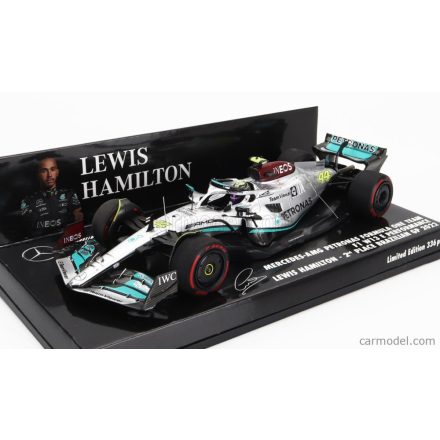 Minichamps MERCEDES F1 W13E TEAM MERCEDES-AMG PETRONAS F1 N 44 2nd BRAZILIAN GP 2022 LEWIS HAMILTON