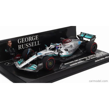 Minichamps MERCEDES F1 W13E TEAM MERCEDES-AMG PETRONAS F1 N 63 POLE POSITION HUNGARIAN GP 2022 GEORGE RUSSEL