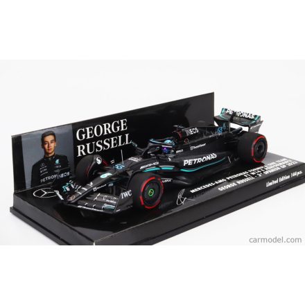 Minichamps MERCEDES F1 W14 TEAM MERCEDES-AMG PETRONAS FORMULA ONE N 63 3rd SPAIN GP 2023 GEORGE RUSSELL