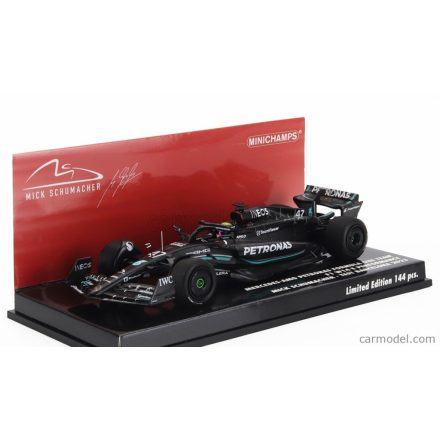 Minichamps MERCEDES F1 W14 TEAM MERCEDES-AMG PETRONAS FORMULA ONE N 47 TEST BARCELONA 2023 MICK SCHUMACHER