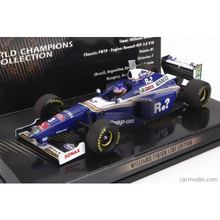 MINICHAMPS - WILLIAMS - F1 RENAULT FW19 N 3 WORLD CHAMPION DIRTY VERSION SEASON 1997 JACQUES VILLENEUVE