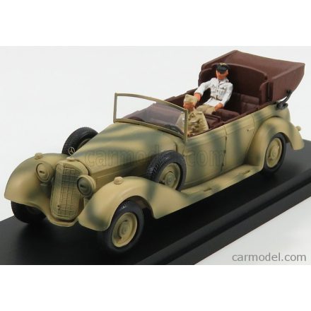 RIO MODELS MERCEDES BENZ 770 AFRICA KORPS 1941 MIMETIC CAR WITH FIGURES ROMMEL AND DRIVER