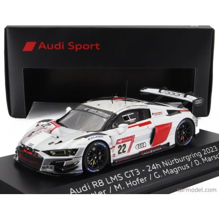 SPARK MODEL AUDI R8 LMS GT3 TEAM AUDI SPORT CAR COLLECTION N 22 24h NURBURGRING 2023 LUCA ENGSTLER - MAX HOFER - GILLES MAGNUS - DENNIS MARSCHALL