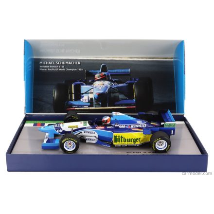 MINICHAMPS BENETTON F1 B195 TEAM MILD SEVEN RENAULT N 1 WORLD CHAMPION WINNER PACIFIC GP 1995 MICHAEL SCHUMACHER