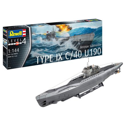 Revell German Submarine Type IX C/40 (U-190) makett