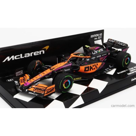 Minichamps McLAREN F1 MCL36 MERCEDES TEAM MCLAREN N 3 SINGAPORE GP 2022 DANIEL RICCIARDO