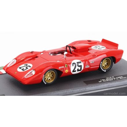 EDICOLA FERRARI 312P 3.0L SPIDER TEAM SEFAC N 25 2nd 12h SEBRING 1969 MARIO ANDRETTI - CHRIS AMON