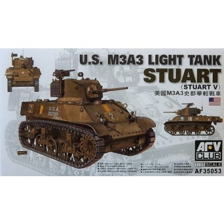 AFV Club U.S. M3A3 Light Tank Stuart (Stuart V) makett