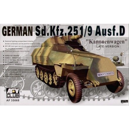 AFV Club German Sd.Kfz.251/9 Ausf.D Kanonenwagen late makett