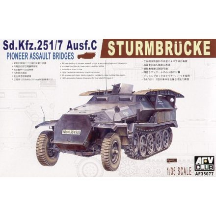 AFV Club German Sd.Kfz.251/7 Ausf.C with Sturmbrucke Assault Bridge makett