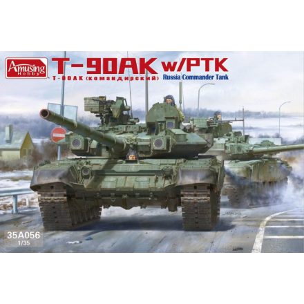 Amusing Hobby T-90AK w/PTK Russia Commander Tank makett