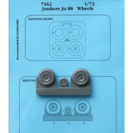 Aires Junkers Ju-88 wheels and paint mask (Hasegawa)