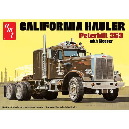 AMT Peterbilt 359 California Hauler w/Sleeper Car Truck makett