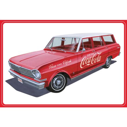 AMT 1963 Chevy II Nova Wagon COCA COLA w/Crates makett