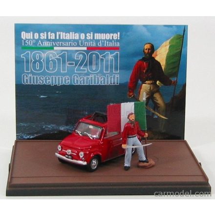 BRUMM FIAT 500 GIUSEPPE GARIBALDI - LO SBARCO DELLE 1000 500 ROSSE A MARSALA 11 MAGGIO 1960 - 150th ANNIVERSARIO UNITA' D'ITALIA 1861-2011