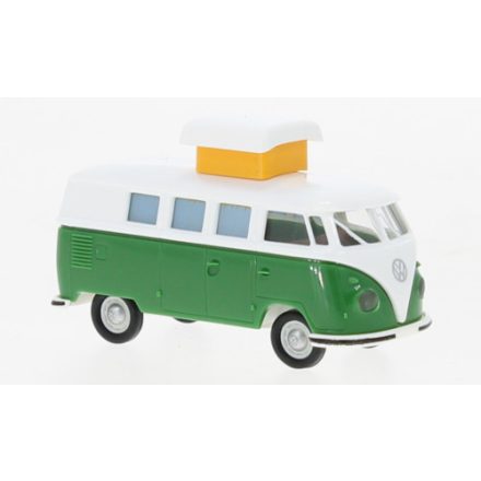 BREKINA VOLKSWAGEN T1b Camper, white/grün, with sliding roof, 1960