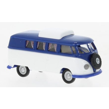 BREKINA VOLKSWAGEN T1b Camper, blue/white, with sliding roof, 1960