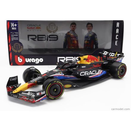 Burago RED BULL F1 RB19 TEAM ORACLE RED BULL RACING N 1 WORLD CHAMPION WINNER AUSTIN USA GP 2023 MAX VERSTAPPEN