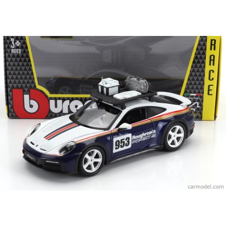 Burago PORSCHE 911 992 N 953 RALLY DAKAR ROUGHROADS 2023