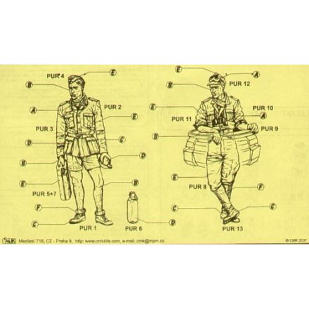 CMK 2 x DAK/Afrika Korps tank crew (2 fig)