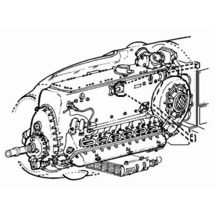 CMK Messerschmitt Bf-109E engine (Tamiya)