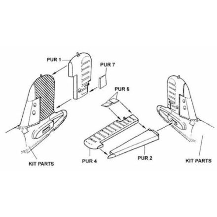 CMK Vought F4U-1 Corsair controls (Tamiya)