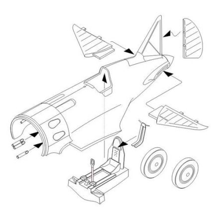 CMK Polikarpov I-16 type 10/17 exterior (Eduard)