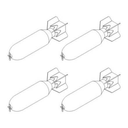 CMK WWII U.S. General Purpose M43 H.E. Bombs 500 lb