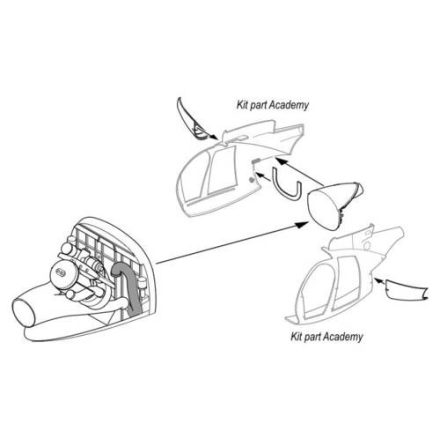 CMK MH-6E/MH-6J/MH-6M Little Bird Engine set (Academy)