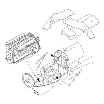 CMK Supermarine Spitfire Mk.Vb Tropical engine set (Tamiya)