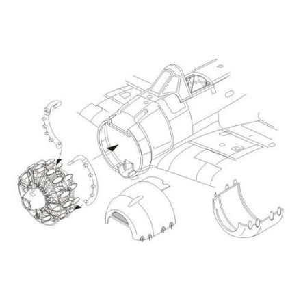 CMK Mitsubishi A6M3/3a 'Zero' " Engine set (Tamiya)