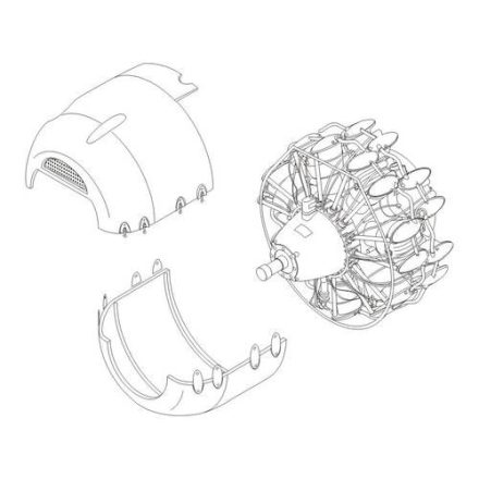 CMK Mitsubishi A6M5/5a 'Zero' - Engine set (Tamiya)