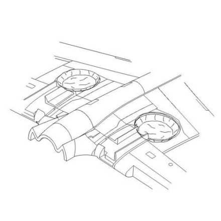 CMK Curtiss P-40E/P-40K/P-40M/P-40N Warhawk undercarriage bays with canvas covers