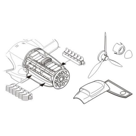 CMK Heinkel He-111H engine set (Hasegawa)