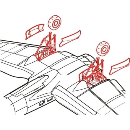 CMK Heinkel He-111P undercarriage set (Hasegawa)