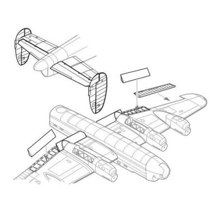 CMK Avro Lancaster B.I/III separate control surfaces (Hasegawa)