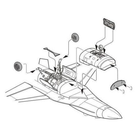 CMK Lockheed-Martin F-16CG/CJ Fighting Falcon undercarriage (Academy)