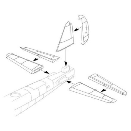 CMK Junkers Ju-88 Control Surfaces (Hasegawa)