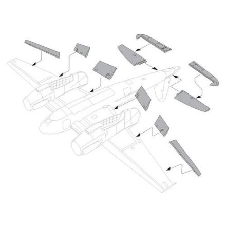 CMK de Havilland Mosquito Control surfaces (Tamiya)