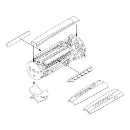 CMK Curtiss P-40E - Engine (Academy)