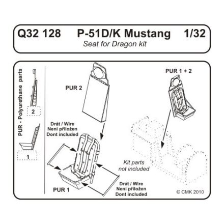 CMK North-American P-51D/P-51K Mustang Seat